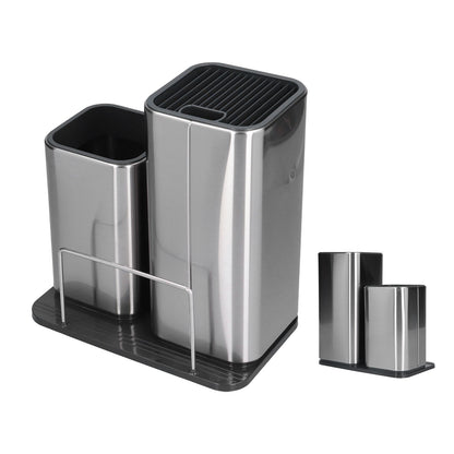 2 in 1 Knife Holder with Cutting Board Organizer Stainless Steel Kitchen Storage Accessory V1294-YM0523-3118210306411