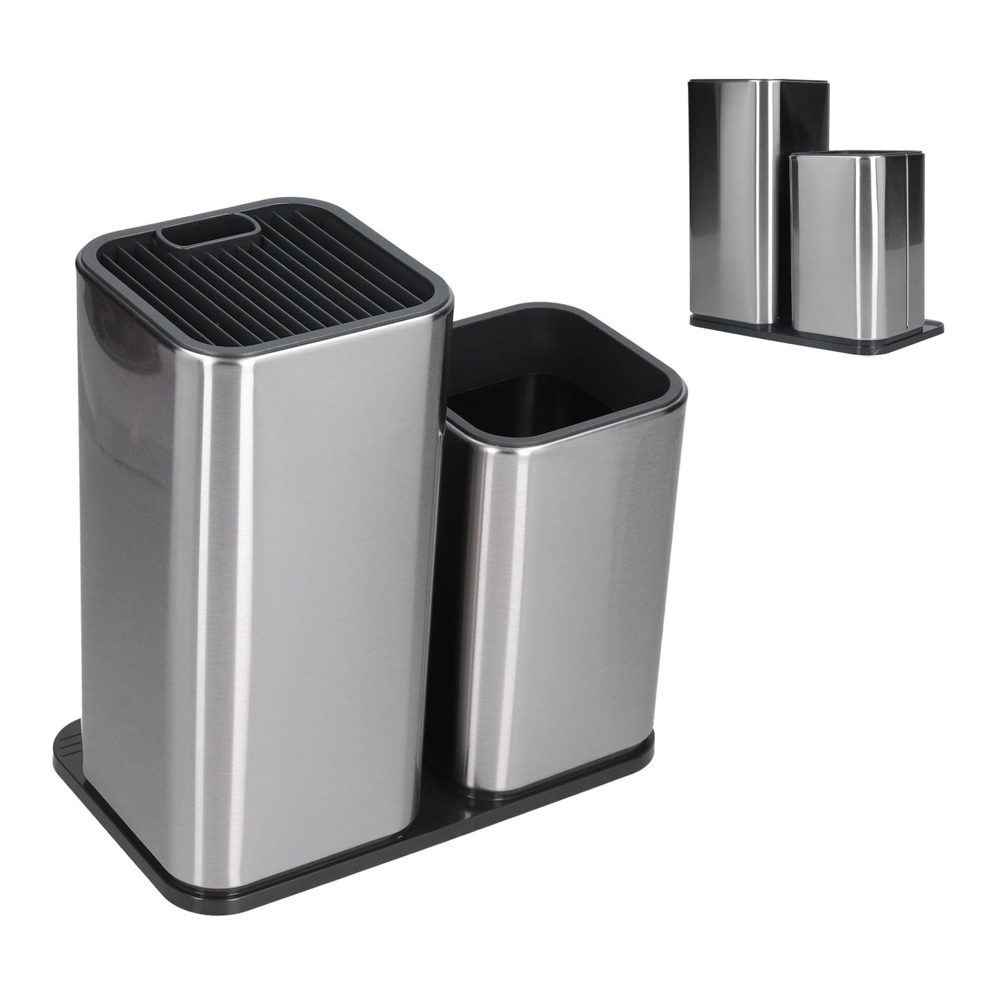 2 in 1 Knife Holder with Cutting Board Organizer Stainless Steel Kitchen Storage Accessory V1294-YM0523-3118210306411