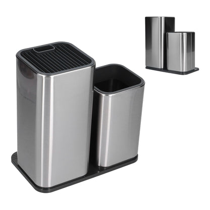 2 in 1 Knife Holder with Cutting Board Organizer Stainless Steel Kitchen Storage Accessory V1294-YM0523-3118210306411