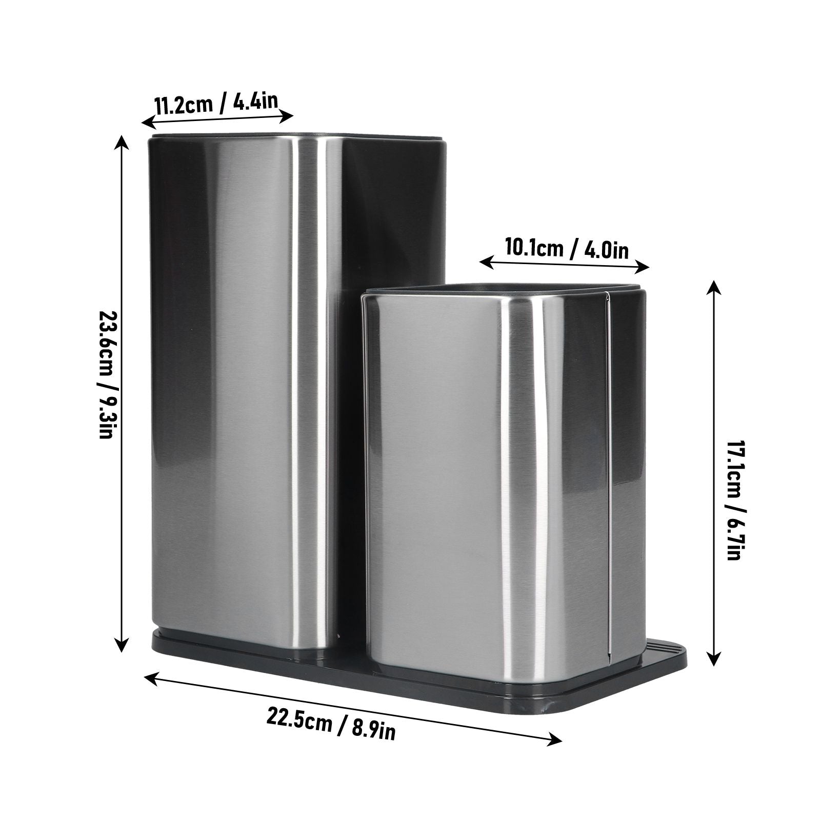2 in 1 Knife Holder with Cutting Board Organizer Stainless Steel Kitchen Storage Accessory V1294-YM0523-3118210306411