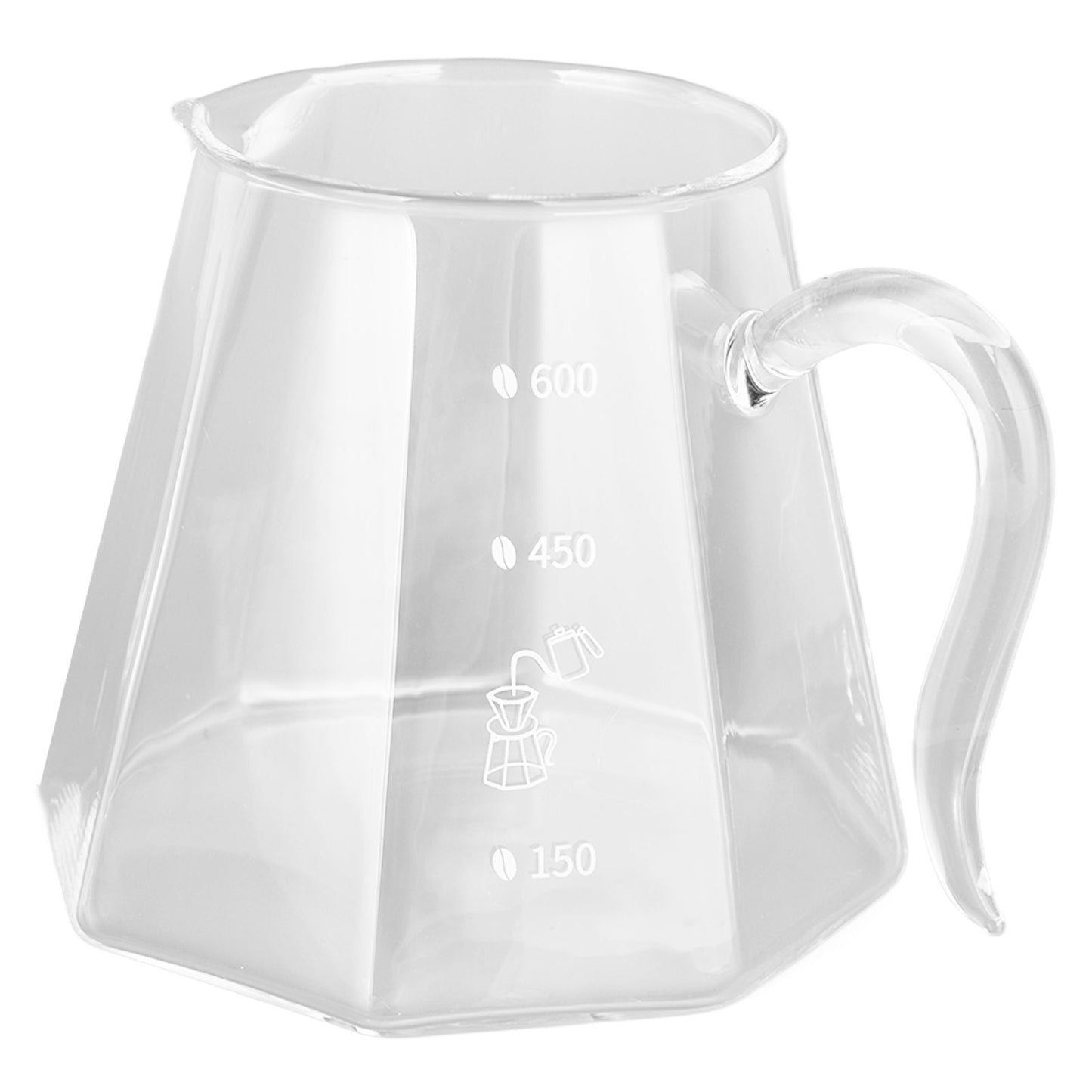600ml Hand Drip Coffee Glass Cup with Unique Eagle Beak Handles for Making Coffee V1294-YM0523-3118210307211