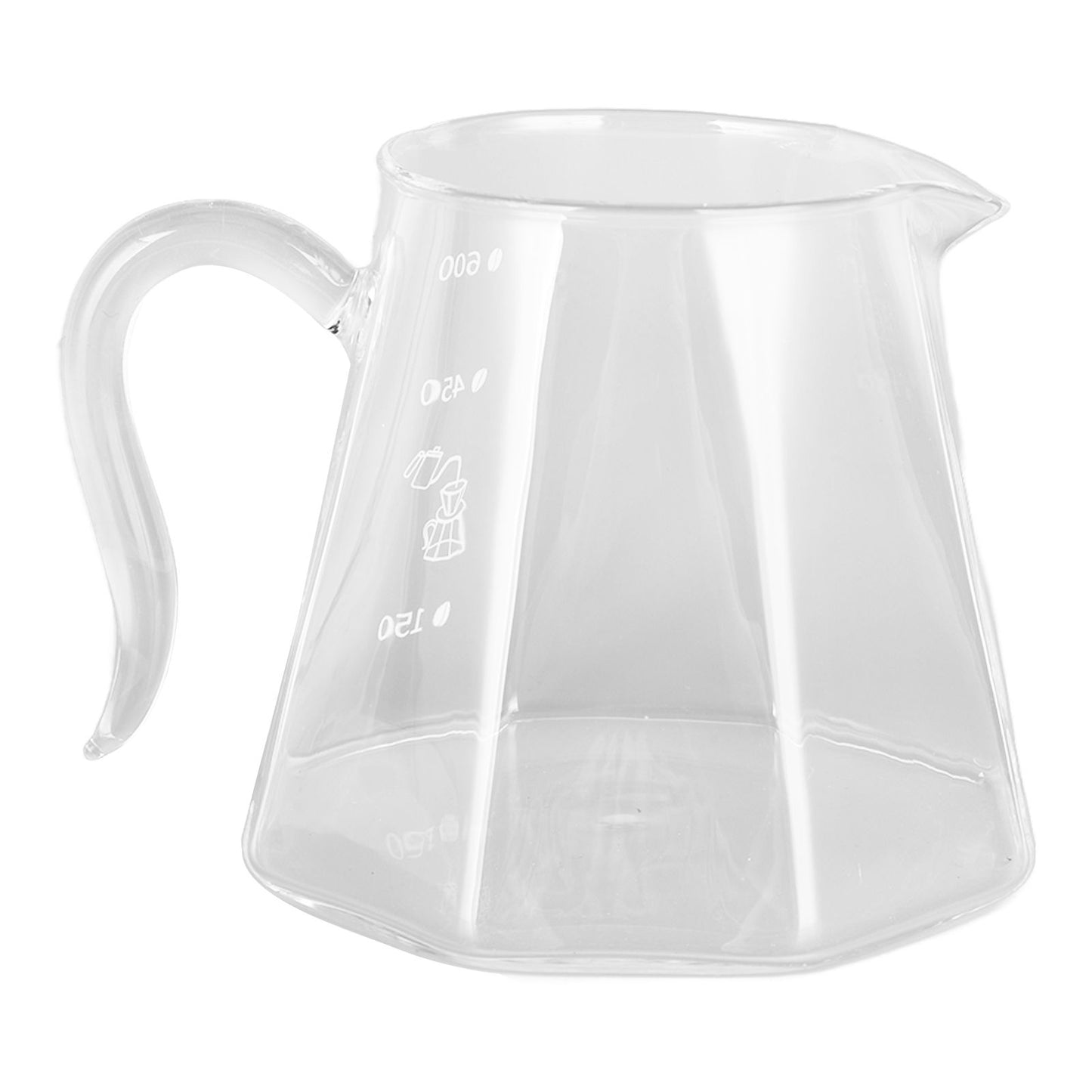 600ml Hand Drip Coffee Glass Cup with Unique Eagle Beak Handles for Making Coffee V1294-YM0523-3118210307211
