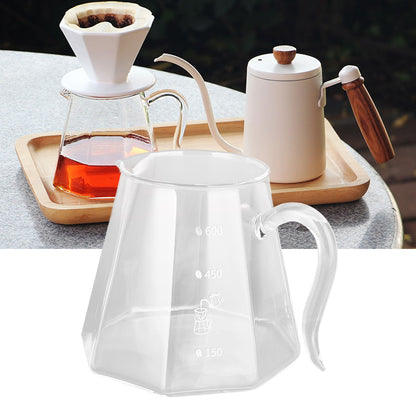 600ml Hand Drip Coffee Glass Cup with Unique Eagle Beak Handles for Making Coffee V1294-YM0523-3118210307211