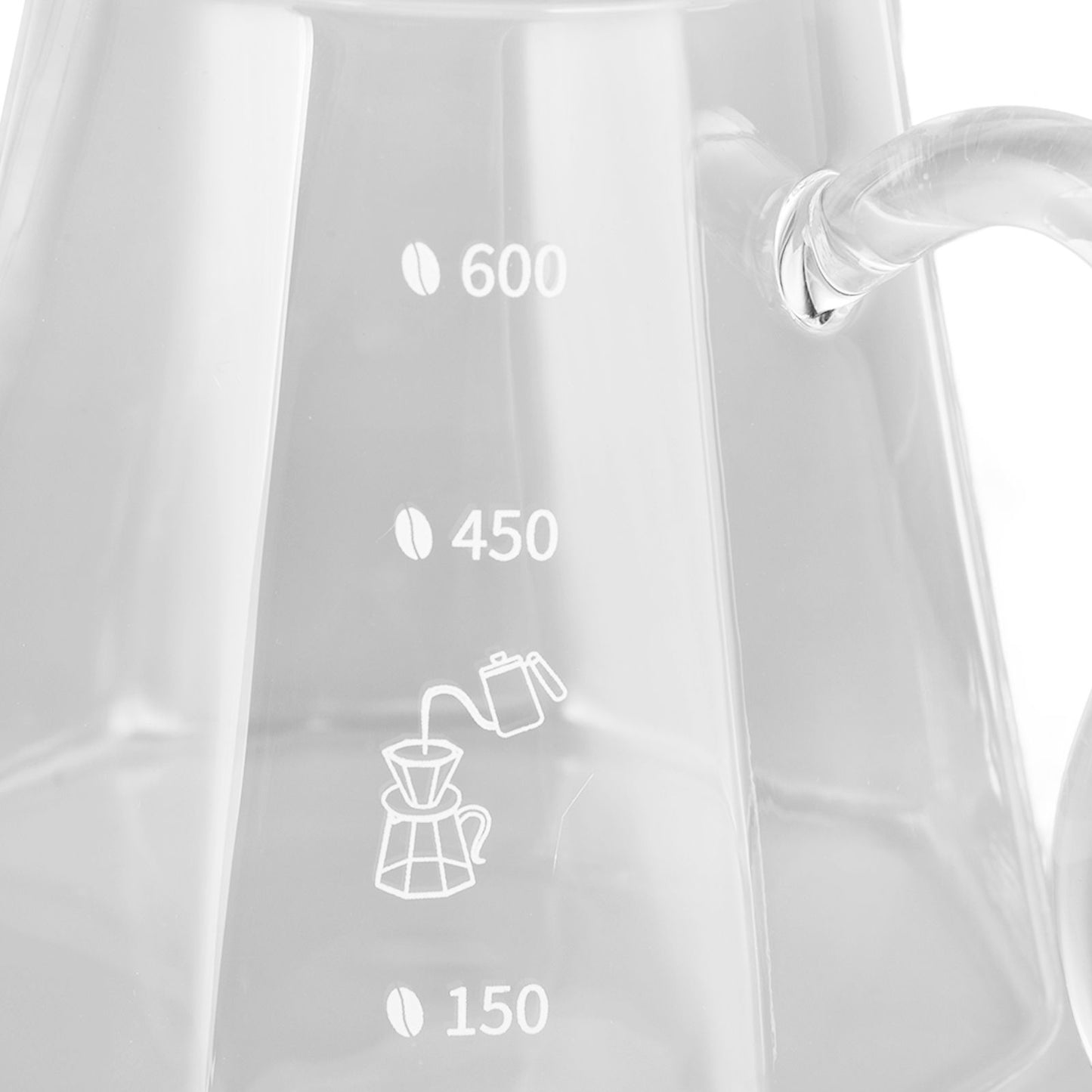 600ml Hand Drip Coffee Glass Cup with Unique Eagle Beak Handles for Making Coffee V1294-YM0523-3118210307211
