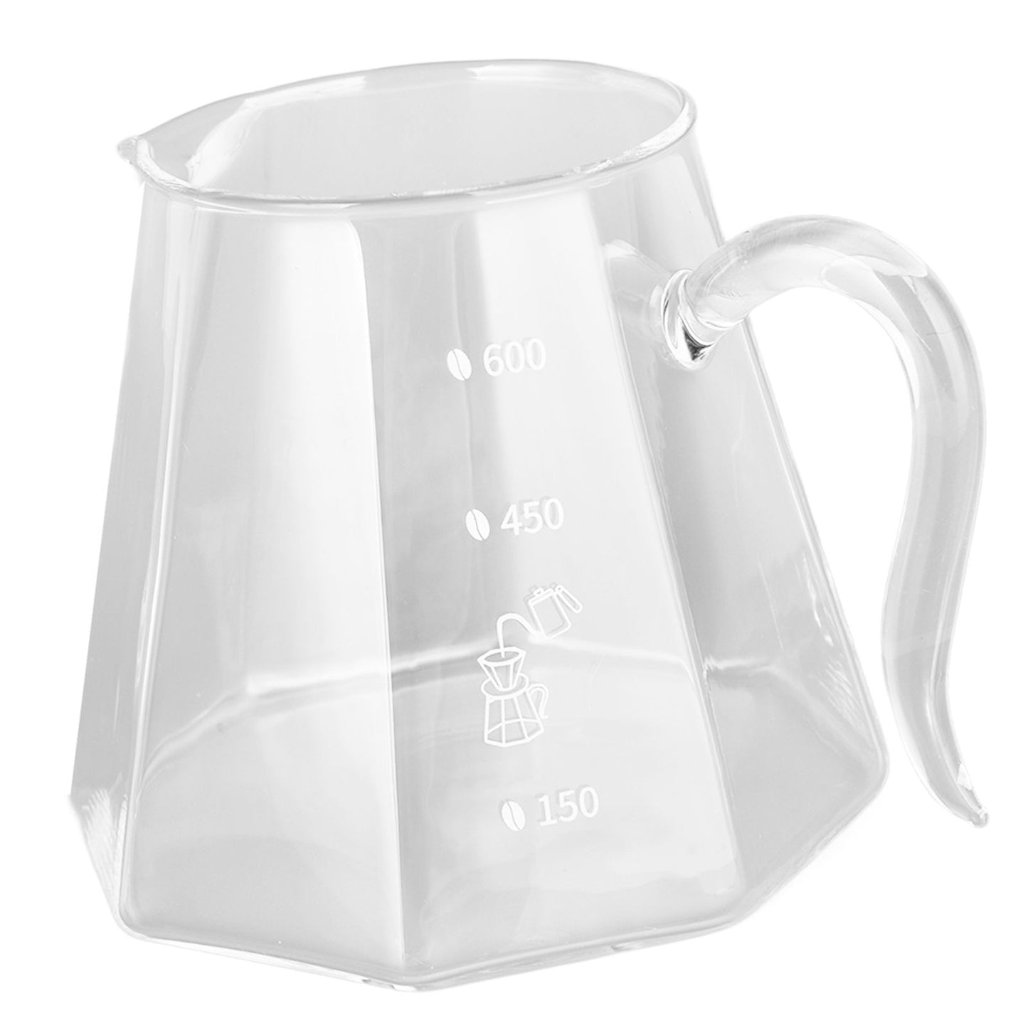 600ml Hand Drip Coffee Glass Cup with Unique Eagle Beak Handles for Making Coffee V1294-YM0523-3118210307211
