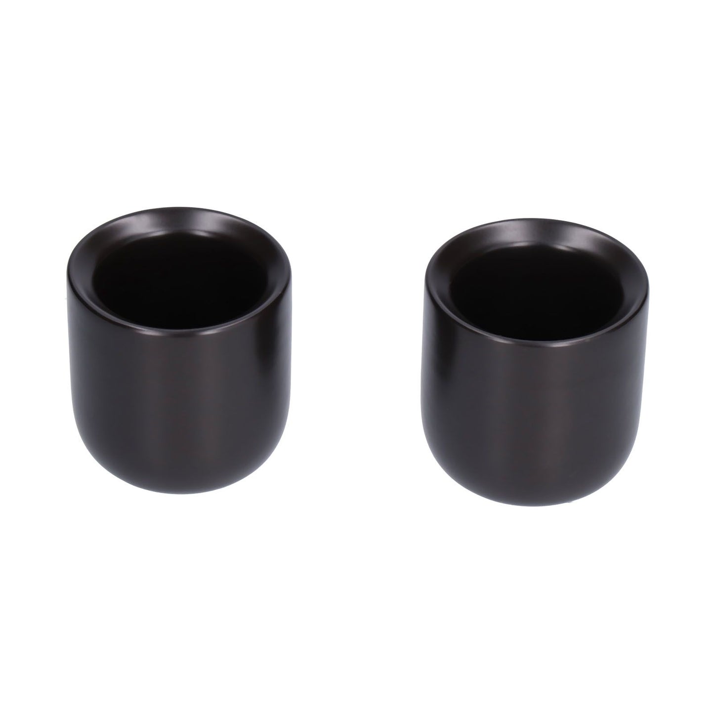 2Pcs Bevel Ceramic Coffee Cup 100ml Thickened Hand Made Coffee Mug for Home Office RestaurantMatte Black V1294-YM0523-3118210307311