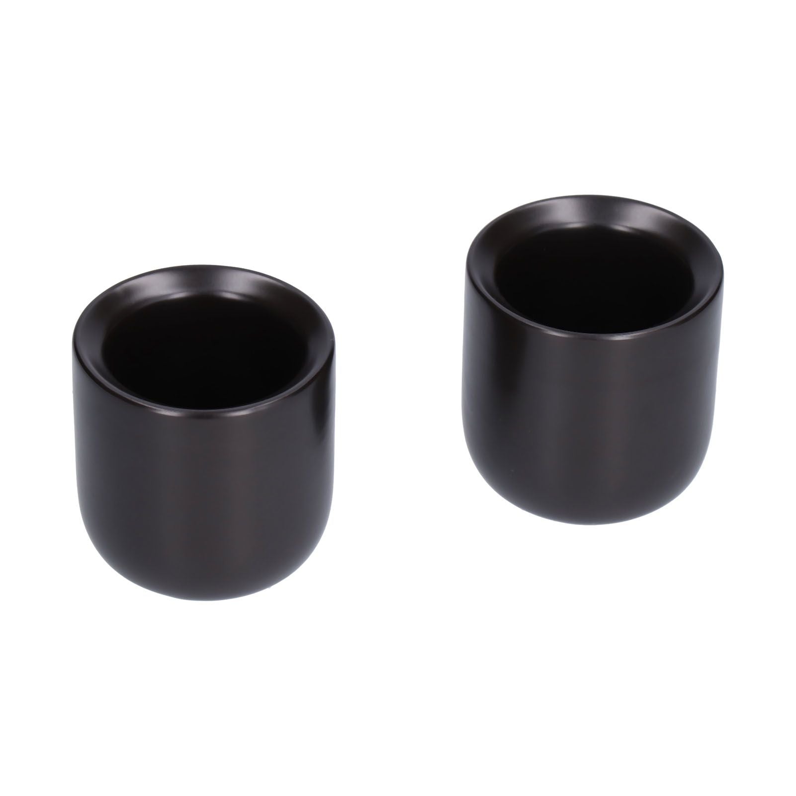 2Pcs Bevel Ceramic Coffee Cup 100ml Thickened Hand Made Coffee Mug for Home Office RestaurantMatte Black V1294-YM0523-3118210307311