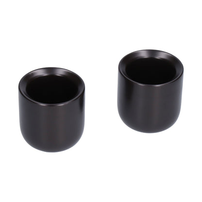 2Pcs Bevel Ceramic Coffee Cup 100ml Thickened Hand Made Coffee Mug for Home Office RestaurantMatte Black V1294-YM0523-3118210307311