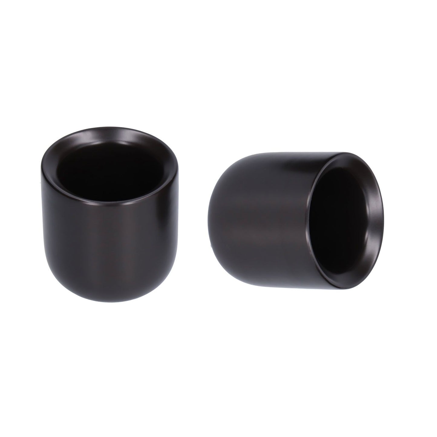 2Pcs Bevel Ceramic Coffee Cup 100ml Thickened Hand Made Coffee Mug for Home Office RestaurantMatte Black V1294-YM0523-3118210307311