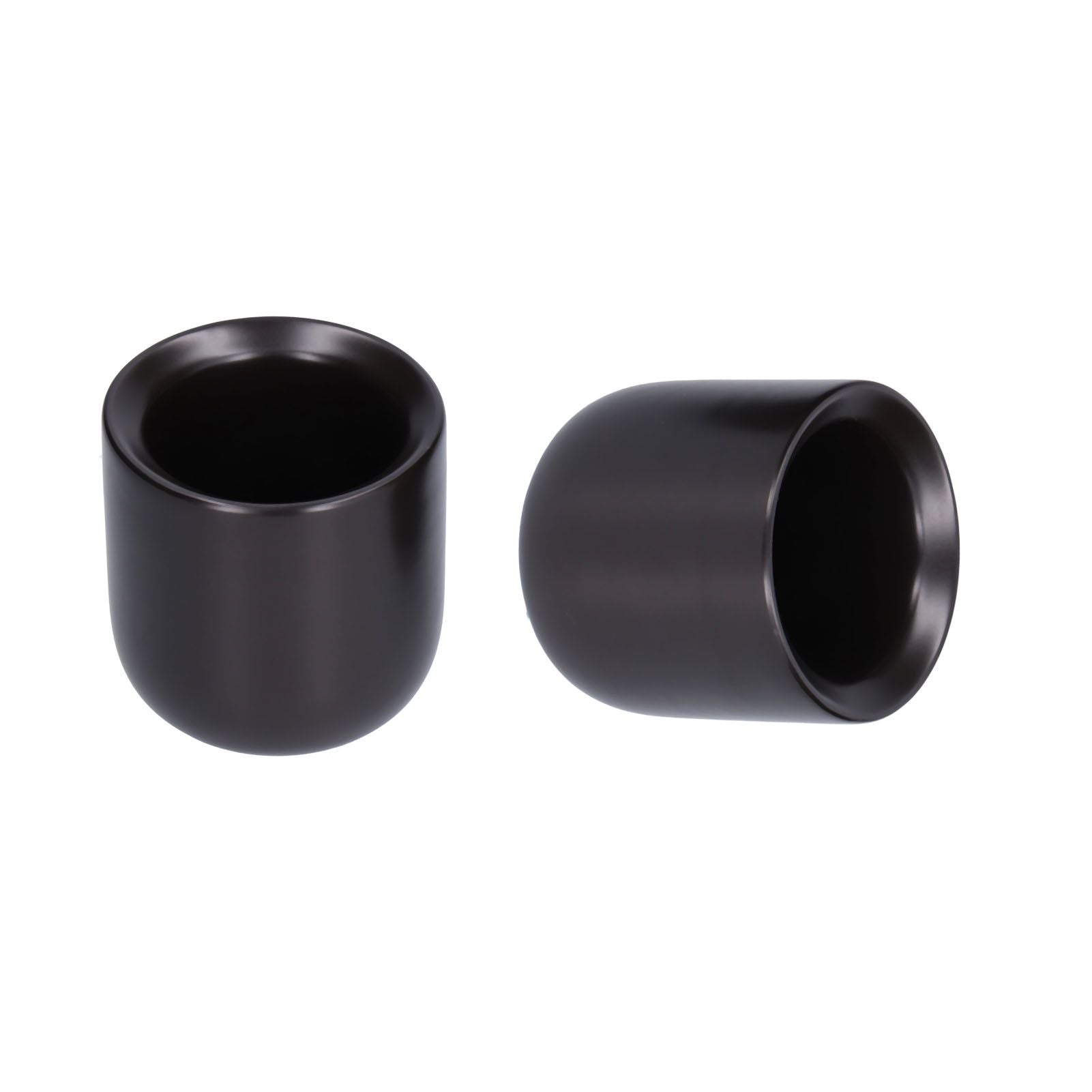 2Pcs Bevel Ceramic Coffee Cup 100ml Thickened Hand Made Coffee Mug for Home Office RestaurantMatte Black V1294-YM0523-3118210307311