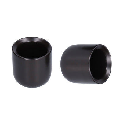 2Pcs Bevel Ceramic Coffee Cup 100ml Thickened Hand Made Coffee Mug for Home Office RestaurantMatte Black V1294-YM0523-3118210307311