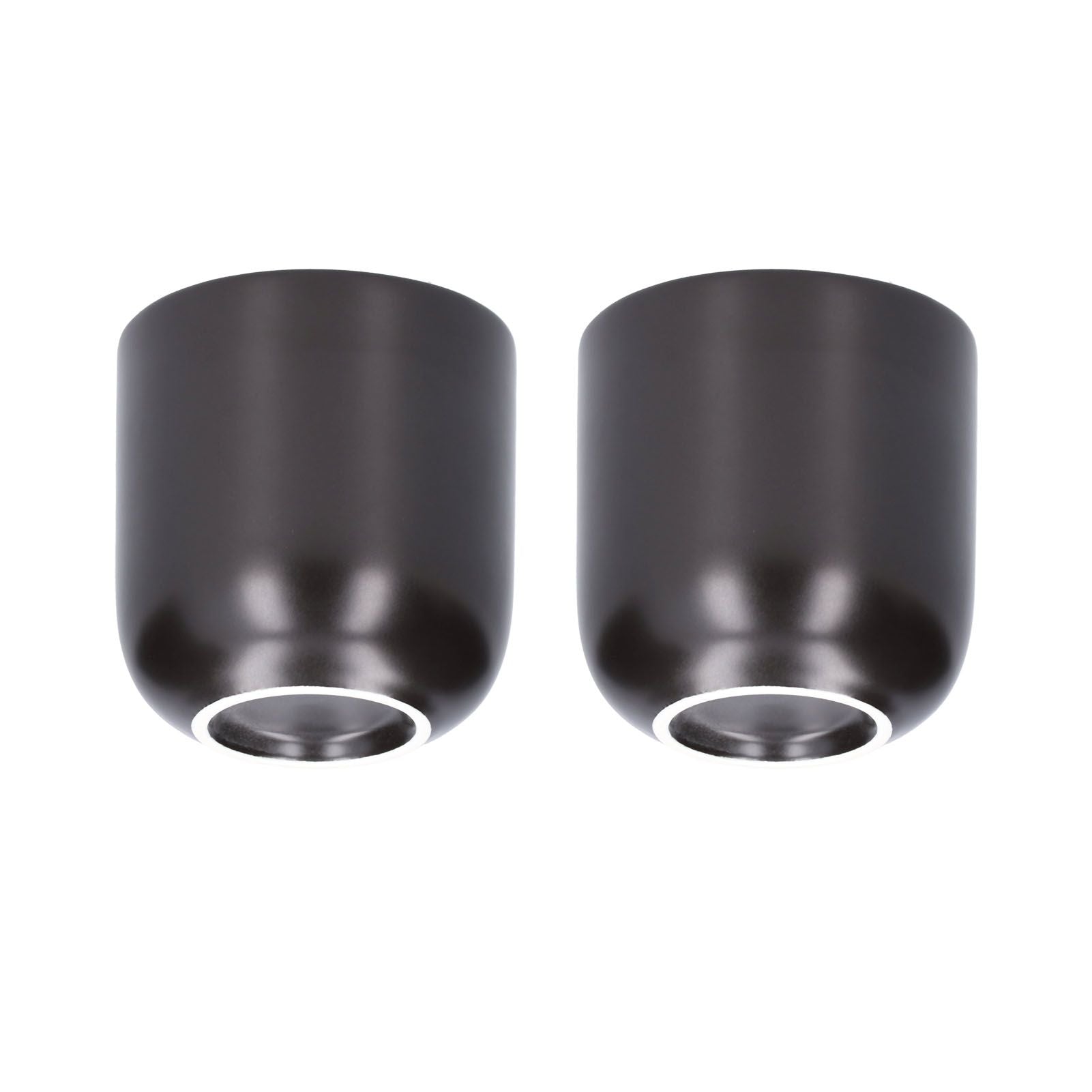 2Pcs Bevel Ceramic Coffee Cup 100ml Thickened Hand Made Coffee Mug for Home Office RestaurantMatte Black V1294-YM0523-3118210307311