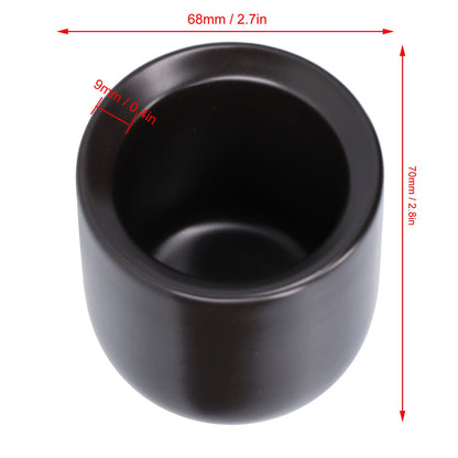 2Pcs Bevel Ceramic Coffee Cup 100ml Thickened Hand Made Coffee Mug for Home Office RestaurantMatte Black V1294-YM0523-3118210307311