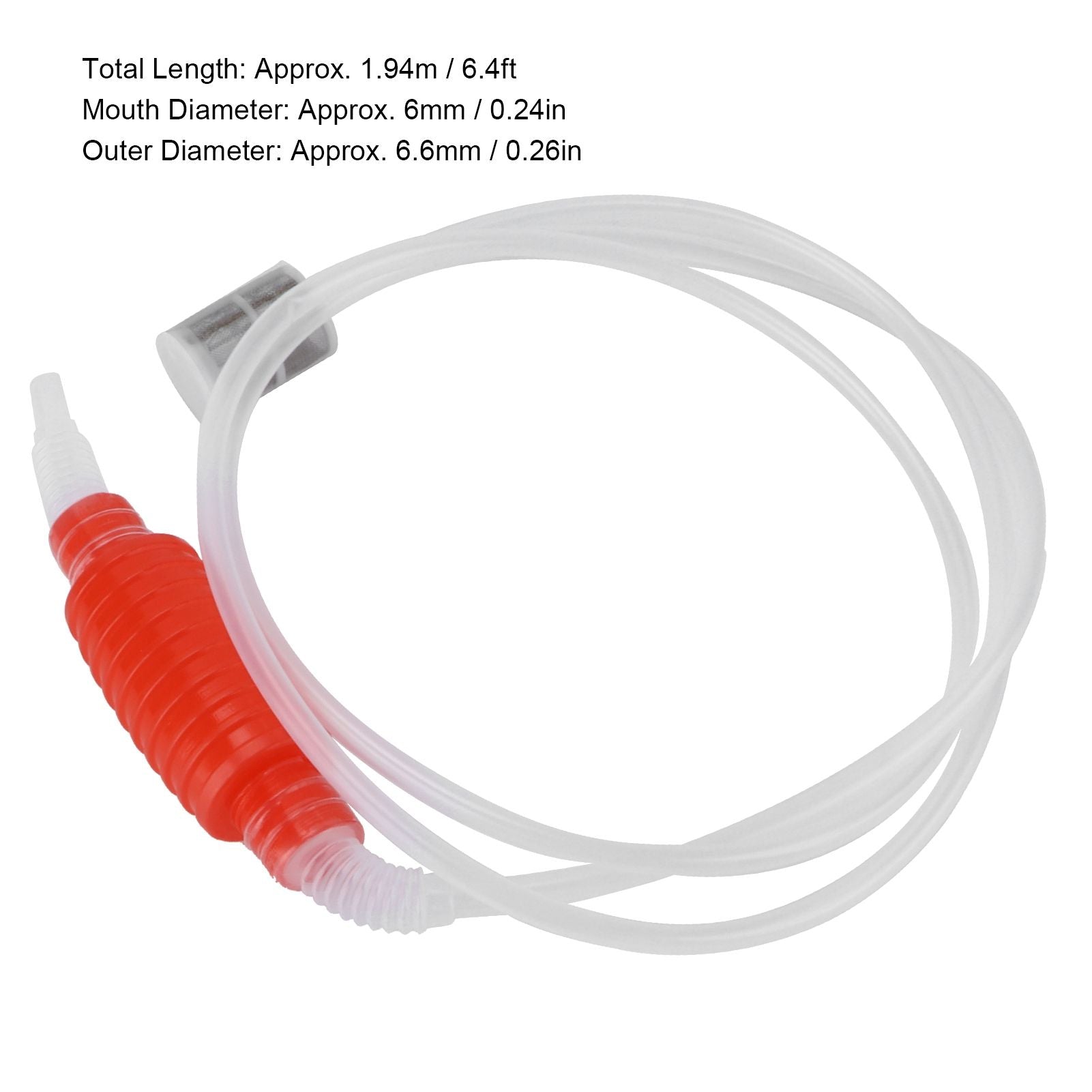 Homebrew Siphon Hose Manual Soft Plastic Syphon Tube Wine Beer Making Brewing Equipment ToolRed V1294-YM0523-3118210307411