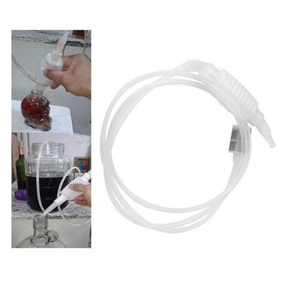Homebrew Siphon Hose Manual Soft Plastic Syphon Tube Wine Beer Making Brewing Equipment ToolWhite V1294-YM0523-3118210307412