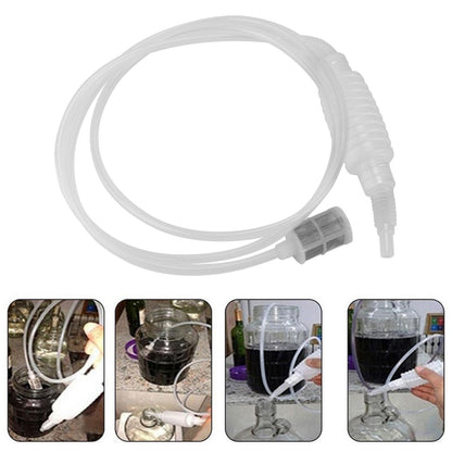 Homebrew Siphon Hose Manual Soft Plastic Syphon Tube Wine Beer Making Brewing Equipment ToolWhite V1294-YM0523-3118210307412
