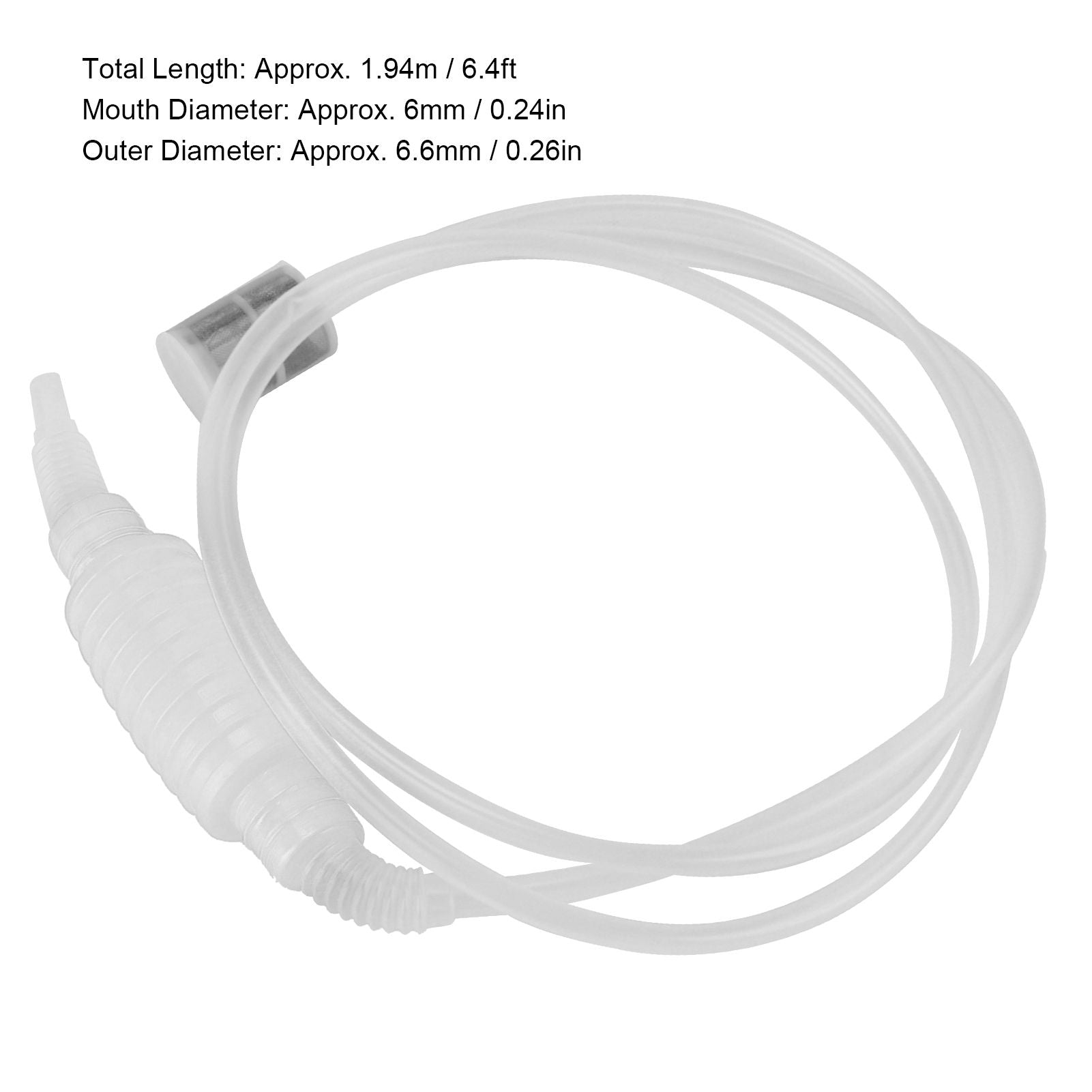 Homebrew Siphon Hose Manual Soft Plastic Syphon Tube Wine Beer Making Brewing Equipment ToolWhite V1294-YM0523-3118210307412
