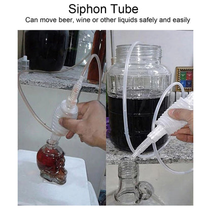 Homebrew Siphon Hose Manual Soft Plastic Syphon Tube Wine Beer Making Brewing Equipment ToolWhite V1294-YM0523-3118210307412