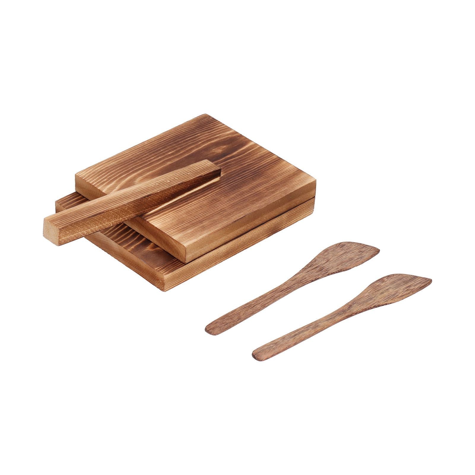 Tortilla Press Wood Multifunction Nonslip Wooden Handle Fine Workmanship Dough Pressing Tool V1294-YM0523-3118210307511