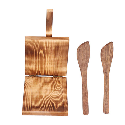Tortilla Press Wood Multifunction Nonslip Wooden Handle Fine Workmanship Dough Pressing Tool V1294-YM0523-3118210307511