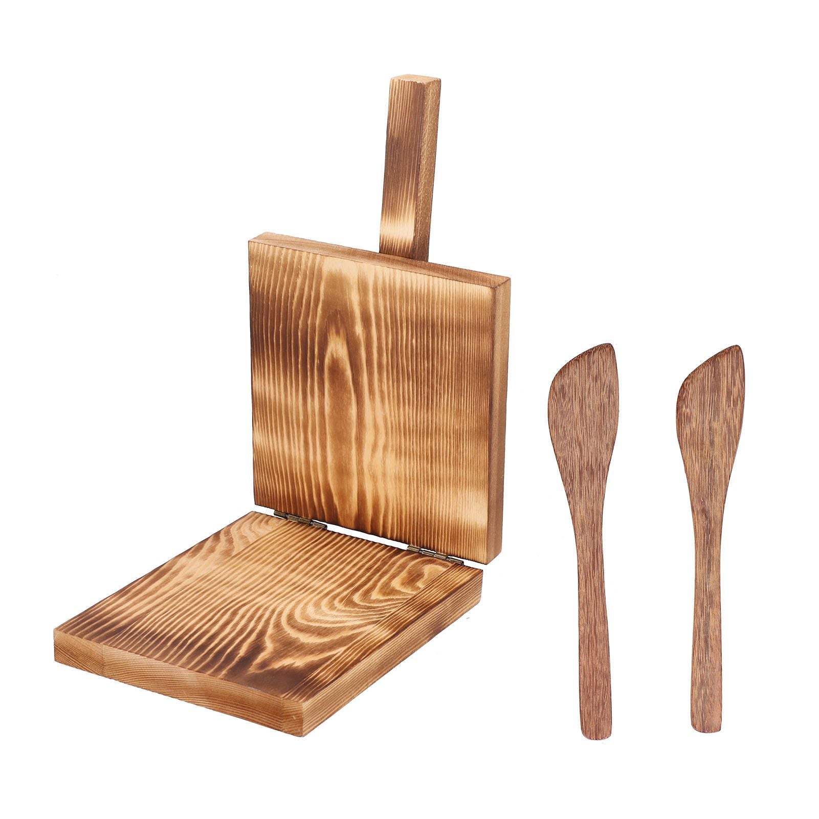Tortilla Press Wood Multifunction Nonslip Wooden Handle Fine Workmanship Dough Pressing Tool V1294-YM0523-3118210307511