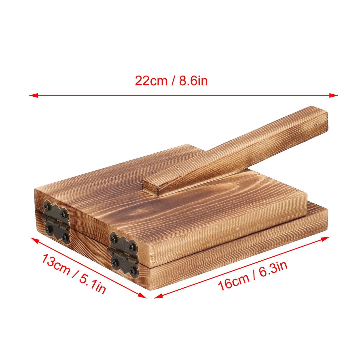 Tortilla Press Wood Multifunction Nonslip Wooden Handle Fine Workmanship Dough Pressing Tool V1294-YM0523-3118210307511