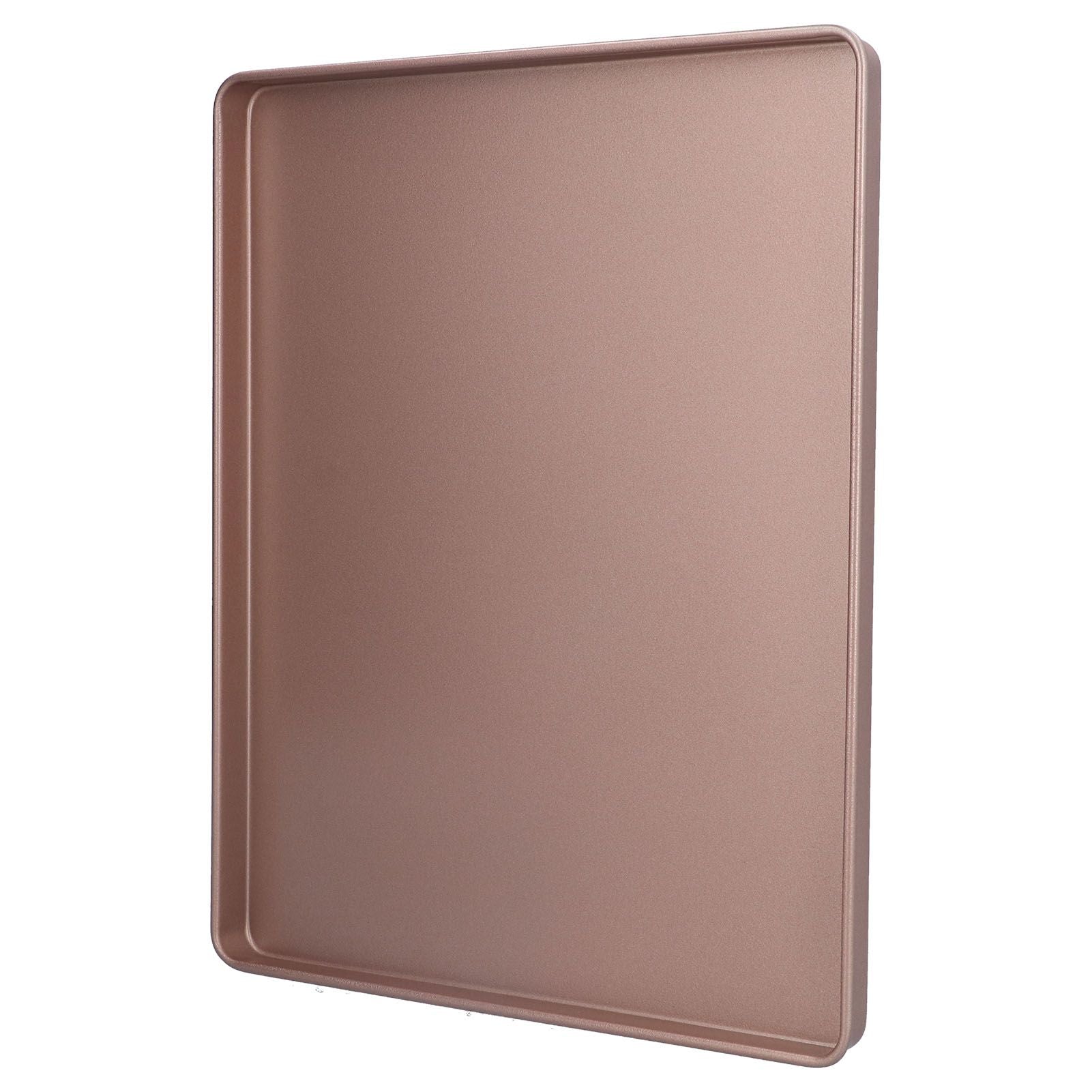 Multifunctional Baking Pan Rose Gold Non Stick Pizza Bread Bakeware Carbon Steel Rectangle Baking Tray V1294-YM0523-3118210308611