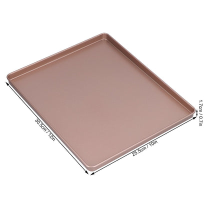 Multifunctional Baking Pan Rose Gold Non Stick Pizza Bread Bakeware Carbon Steel Rectangle Baking Tray V1294-YM0523-3118210308611