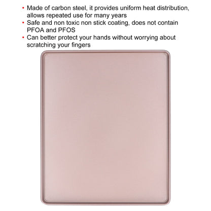 Multifunctional Baking Pan Rose Gold Non Stick Pizza Bread Bakeware Carbon Steel Rectangle Baking Tray V1294-YM0523-3118210308611