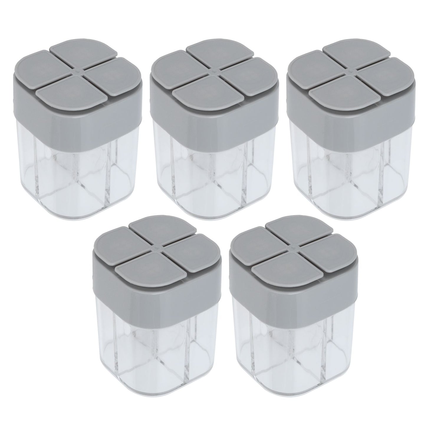 5pcs 4 in 1 Spice Container Seasoning Spice Shaker with Sealed Lid for Home Restaurant Kitchen V1294-YM0523-3118210309411