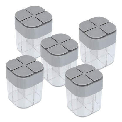 5pcs 4 in 1 Spice Container Seasoning Spice Shaker with Sealed Lid for Home Restaurant Kitchen V1294-YM0523-3118210309411