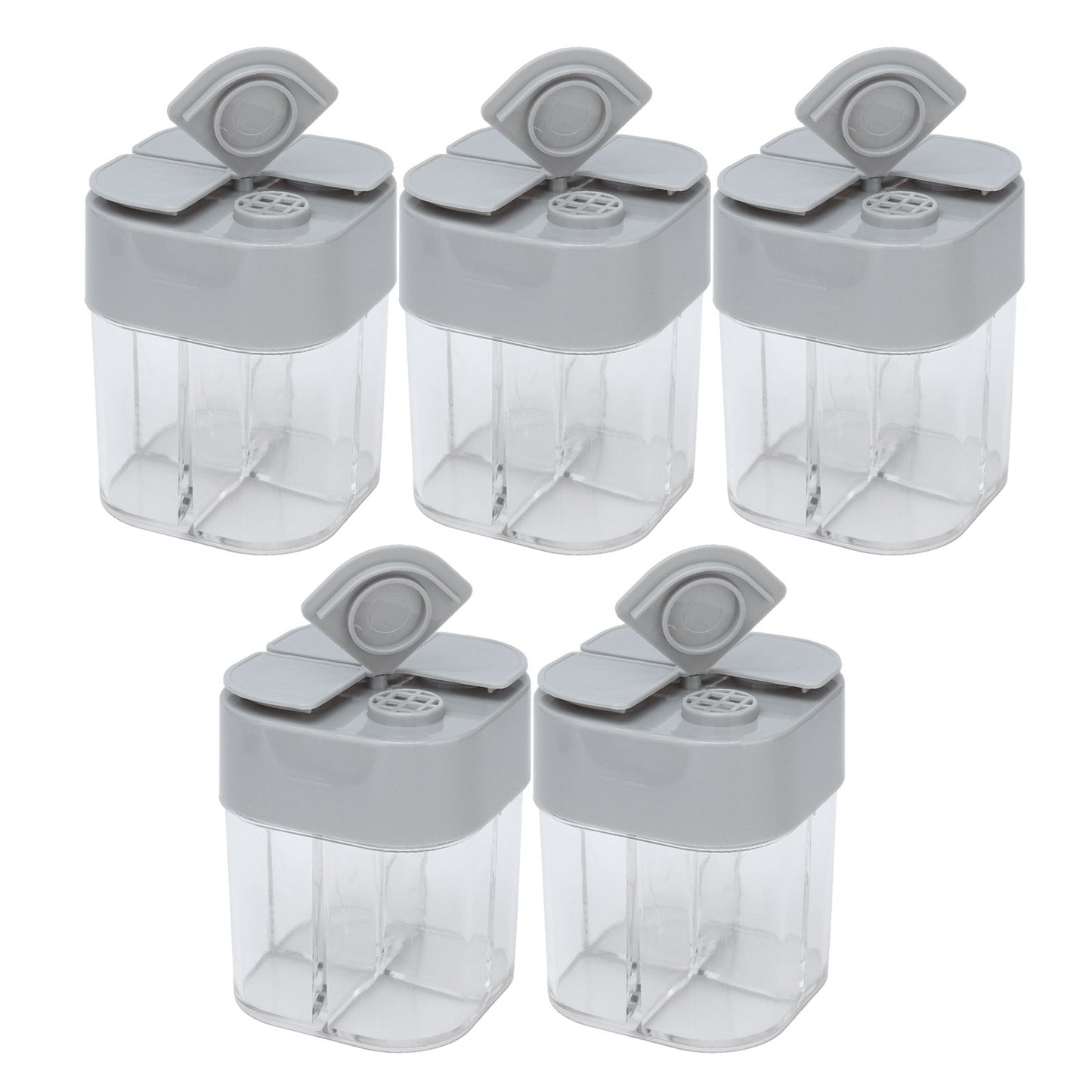 5pcs 4 in 1 Spice Container Seasoning Spice Shaker with Sealed Lid for Home Restaurant Kitchen V1294-YM0523-3118210309411