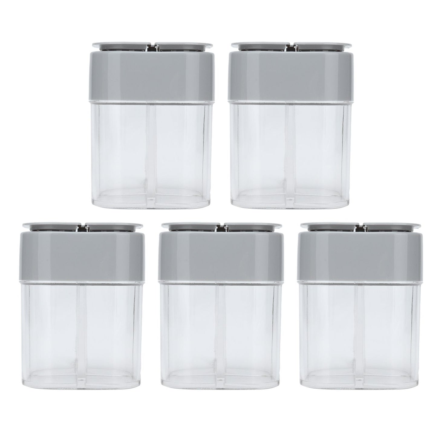 5pcs 4 in 1 Spice Container Seasoning Spice Shaker with Sealed Lid for Home Restaurant Kitchen V1294-YM0523-3118210309411