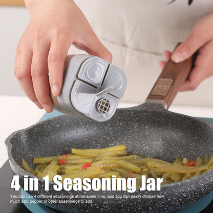 5pcs 4 in 1 Spice Container Seasoning Spice Shaker with Sealed Lid for Home Restaurant Kitchen V1294-YM0523-3118210309411