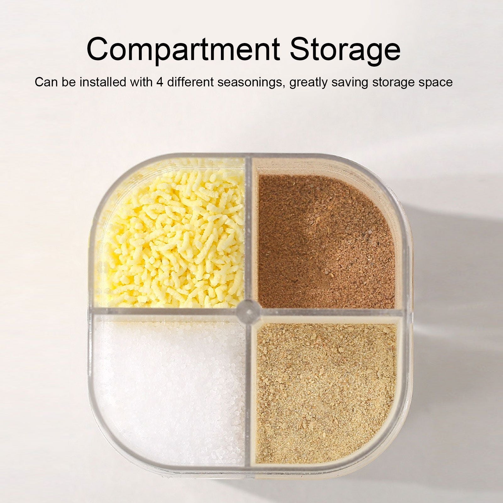 5pcs 4 in 1 Spice Container Seasoning Spice Shaker with Sealed Lid for Home Restaurant Kitchen V1294-YM0523-3118210309411