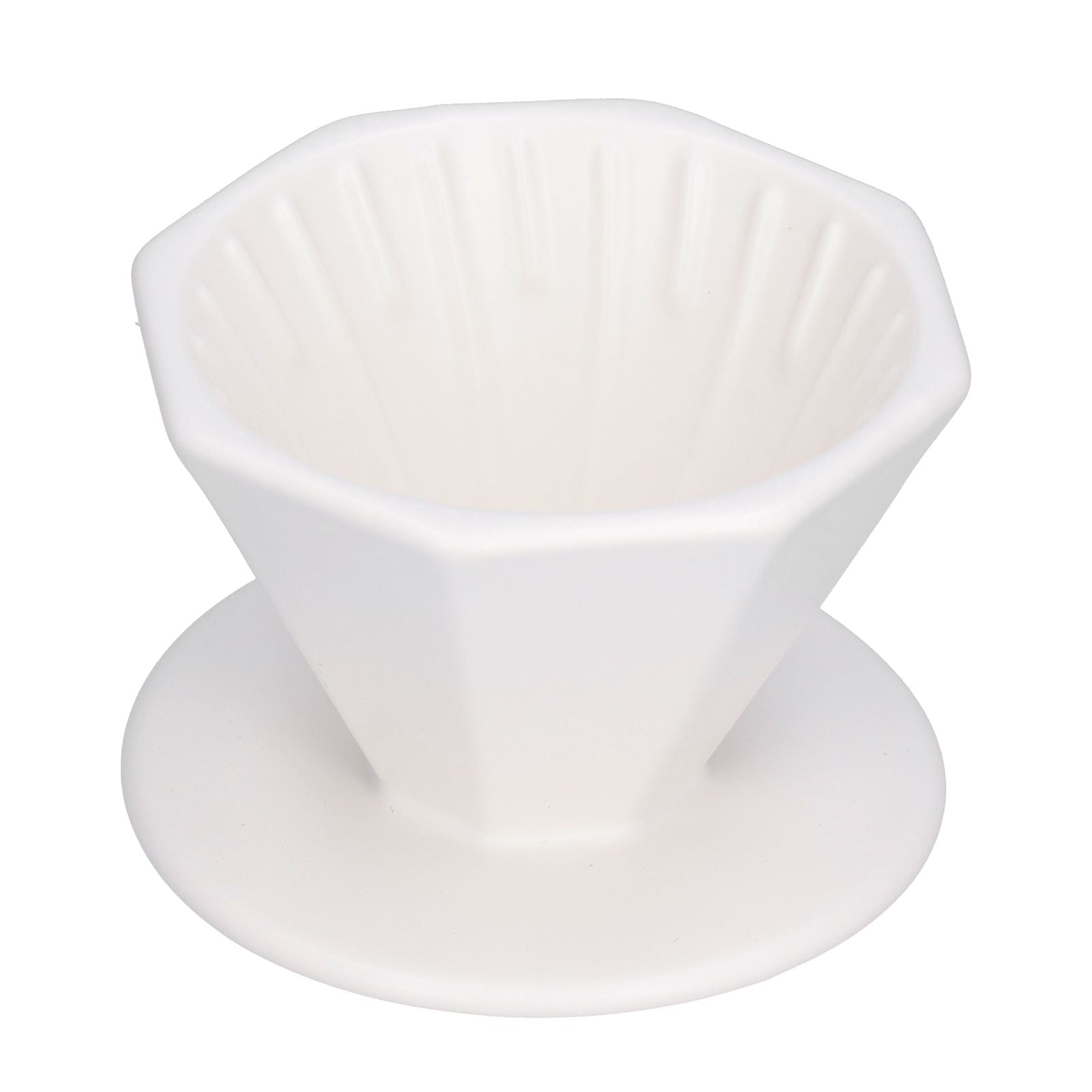 Coffee Dripper Ceramic Convenient Reliable Exquisite Portable Size Simple Design Pour Over Coffee DripperWhite V1294-YM0523-3118210311111