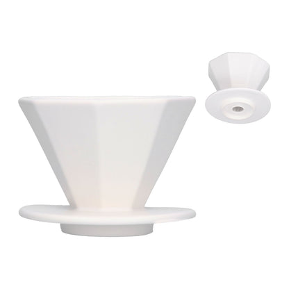 Coffee Dripper Ceramic Convenient Reliable Exquisite Portable Size Simple Design Pour Over Coffee DripperWhite V1294-YM0523-3118210311111