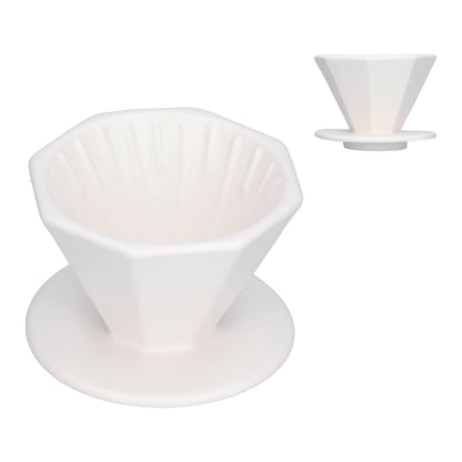 Coffee Dripper Ceramic Convenient Reliable Exquisite Portable Size Simple Design Pour Over Coffee DripperWhite V1294-YM0523-3118210311111