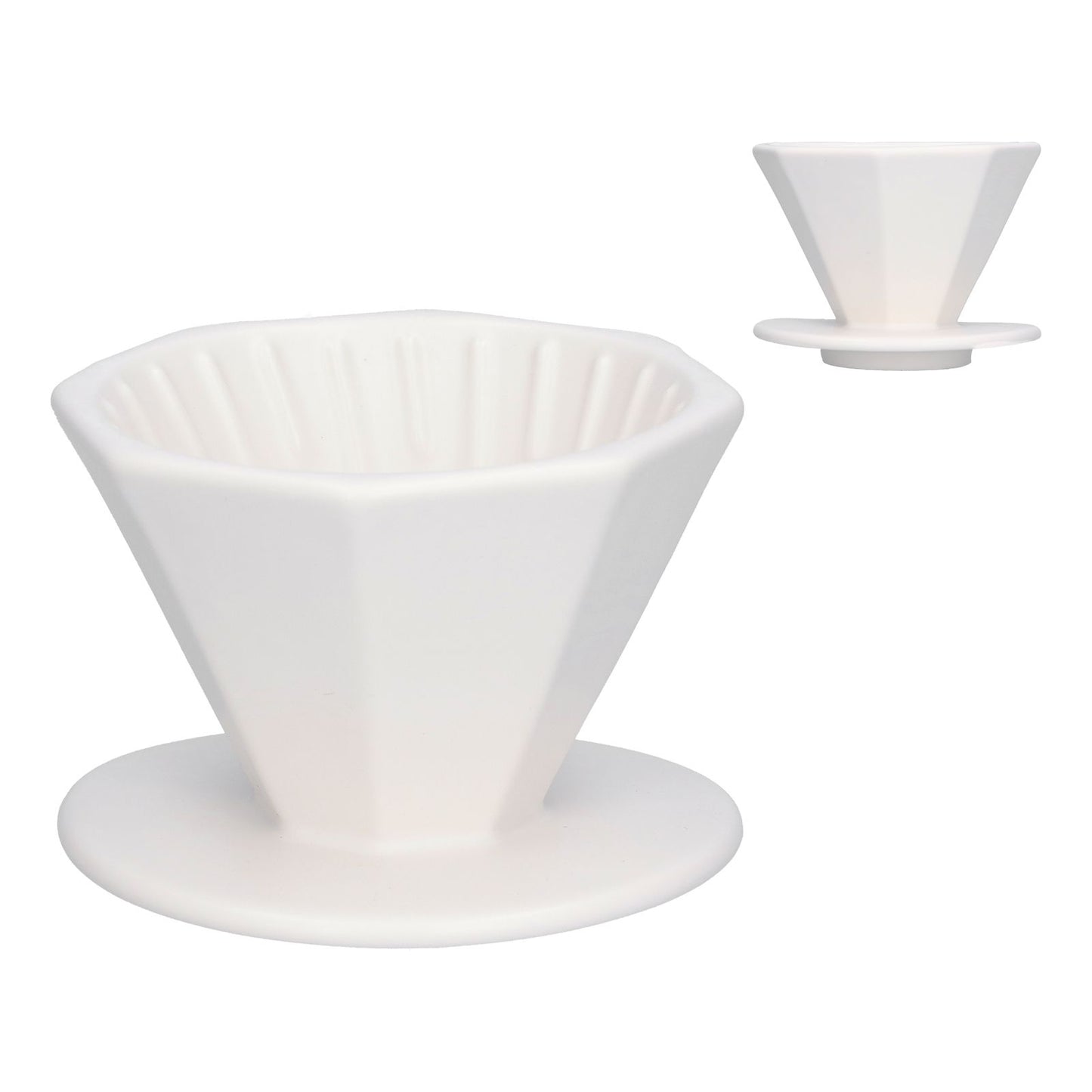 Coffee Dripper Ceramic Convenient Reliable Exquisite Portable Size Simple Design Pour Over Coffee DripperWhite V1294-YM0523-3118210311111