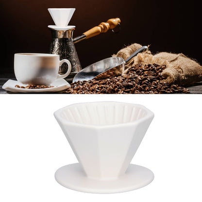 Coffee Dripper Ceramic Convenient Reliable Exquisite Portable Size Simple Design Pour Over Coffee DripperWhite V1294-YM0523-3118210311111