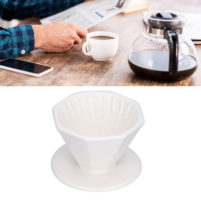 Coffee Dripper Ceramic Convenient Reliable Exquisite Portable Size Simple Design Pour Over Coffee DripperWhite V1294-YM0523-3118210311111