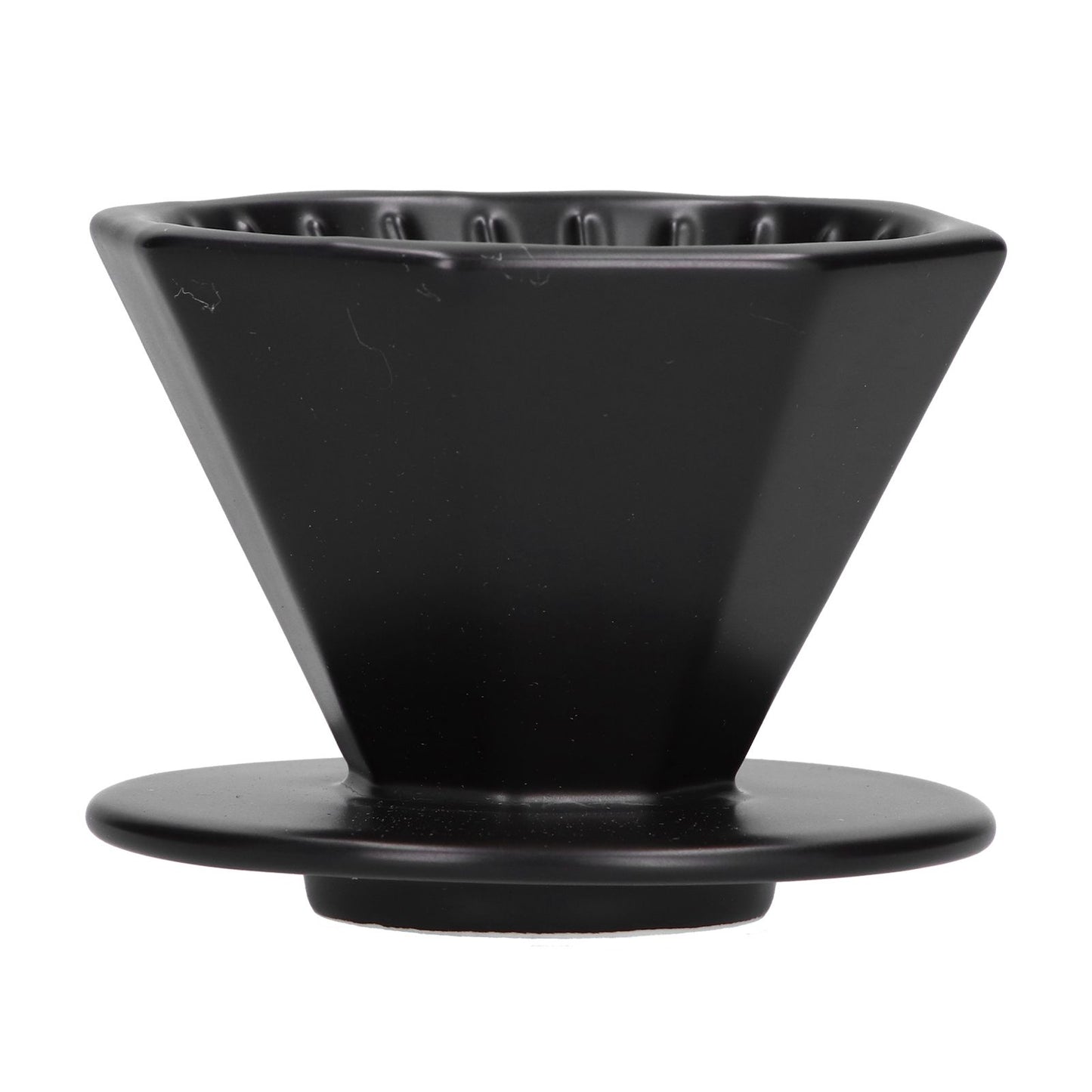 Coffee Dripper Ceramic Convenient Reliable Exquisite Portable Size Simple Design Pour Over Coffee DripperBlack V1294-YM0523-3118210311112