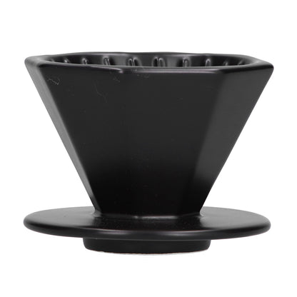 Coffee Dripper Ceramic Convenient Reliable Exquisite Portable Size Simple Design Pour Over Coffee DripperBlack V1294-YM0523-3118210311112