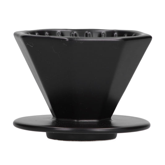 Coffee Dripper Ceramic Convenient Reliable Exquisite Portable Size Simple Design Pour Over Coffee DripperBlack V1294-YM0523-3118210311112