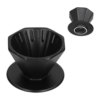 Coffee Dripper Ceramic Convenient Reliable Exquisite Portable Size Simple Design Pour Over Coffee DripperBlack V1294-YM0523-3118210311112