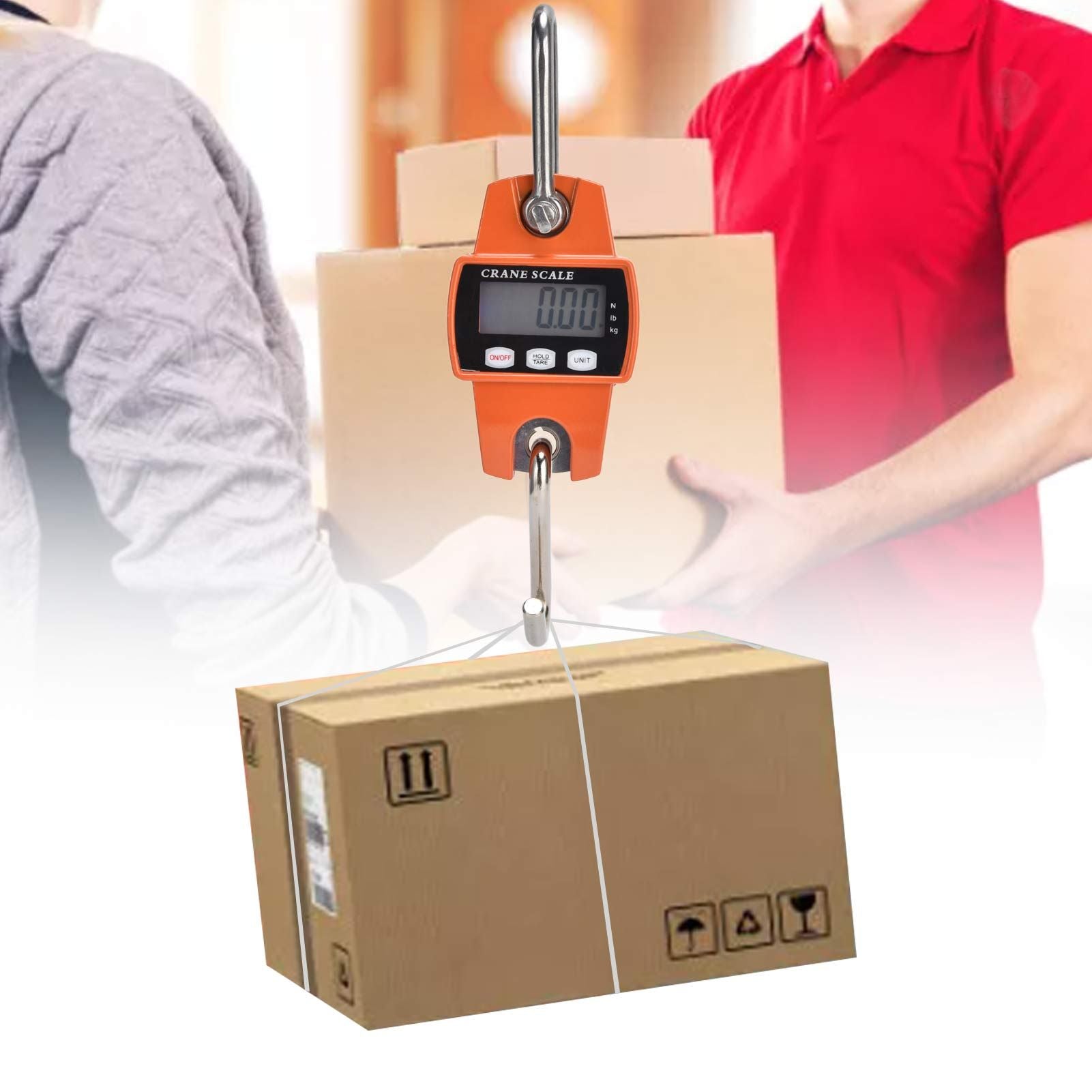 661.4lb Digital Hanging Scale Professional Small Digital Hanging Scale with Cast Aluminum Case V1294-YM0523-3118210315511