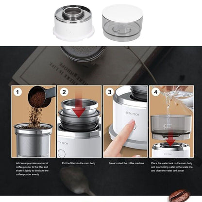 Smart Automatic Hand Coffee Machine Mini Portable Drip Coffee Pot Outdoor Coffee Maker V1294-YM0523-3118210316311