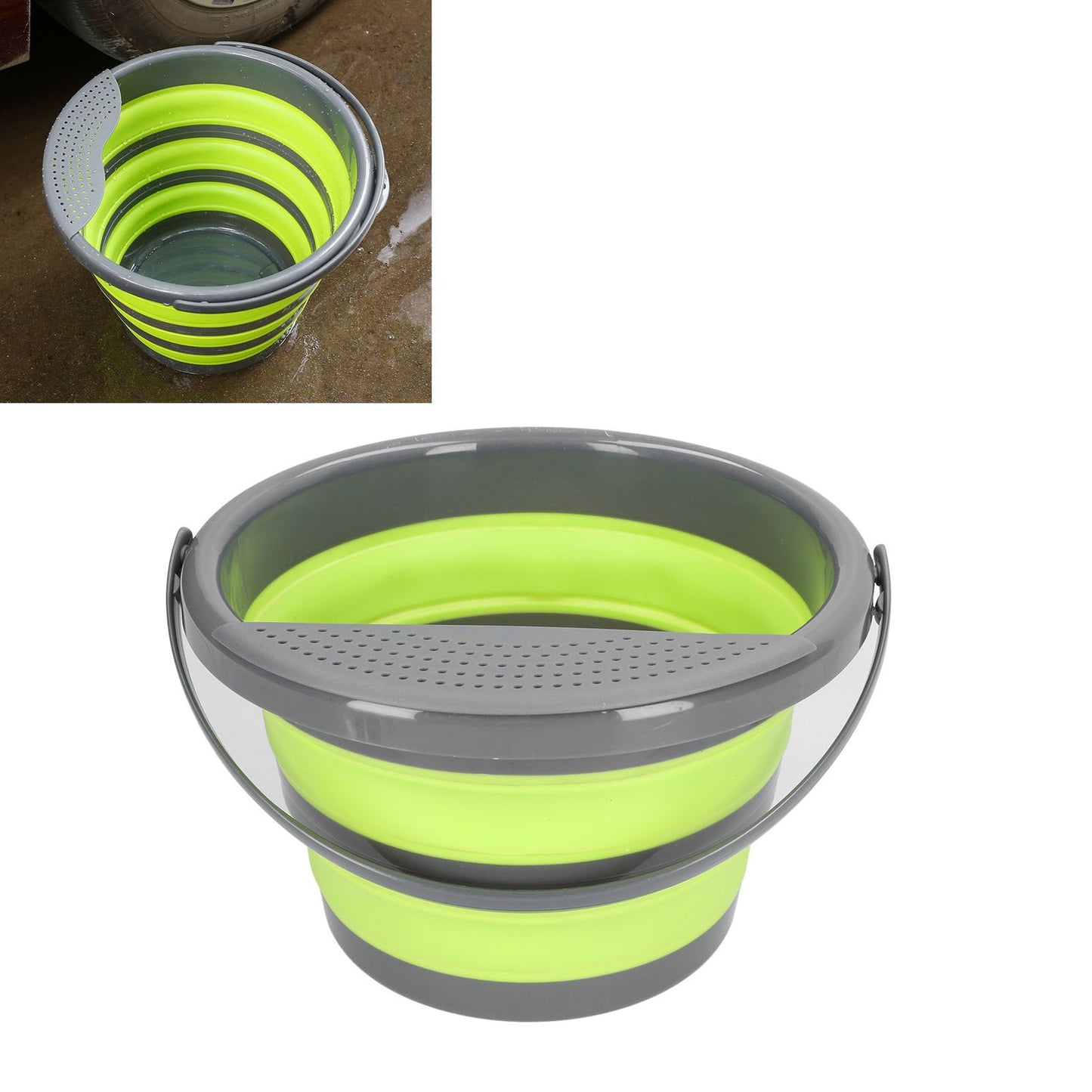 Collapsible Bucket 5L Large Capacity Multifunctional Nontoxic Ordorless Eco Friendly Folding Bucket V1294-YM0523-3118210316511