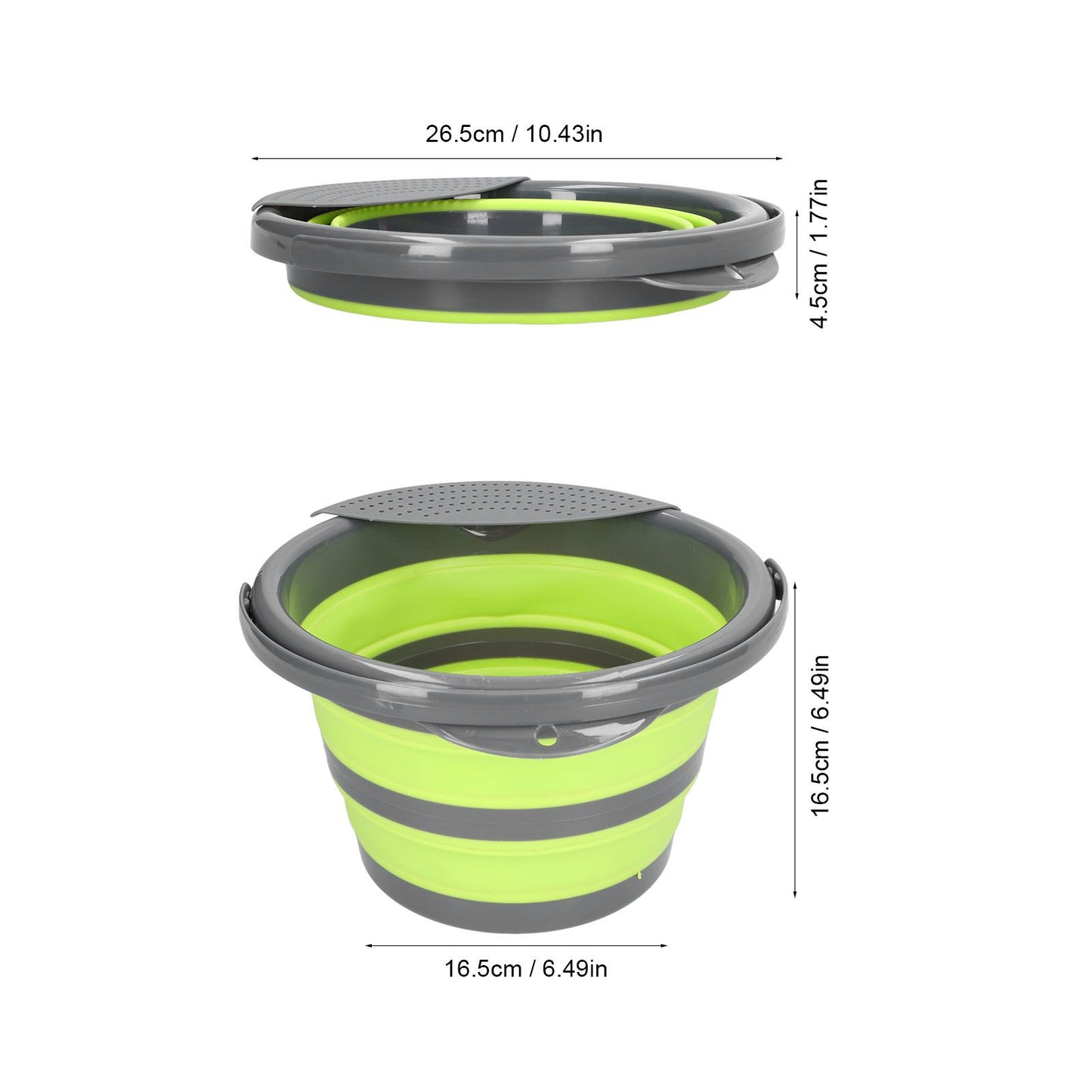 Collapsible Bucket 5L Large Capacity Multifunctional Nontoxic Ordorless Eco Friendly Folding Bucket V1294-YM0523-3118210316511