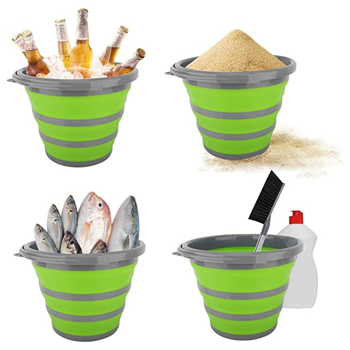 Collapsible Bucket 5L Large Capacity Multifunctional Nontoxic Ordorless Eco Friendly Folding Bucket V1294-YM0523-3118210316511